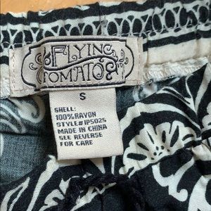 Flying Tomato Pants - Black and cream Palazzo pants Flying Tomato Pants - Black and cream Palazzo pants